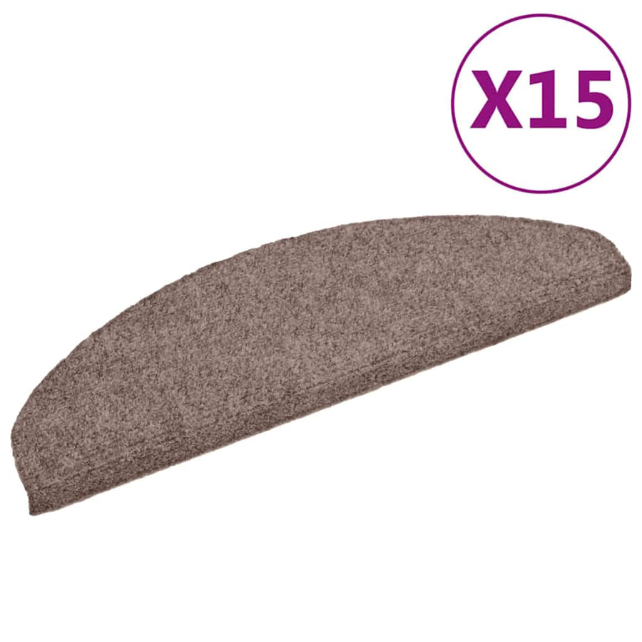 Trapmatten 15 stuks 65x21x4 cm lichtbruin