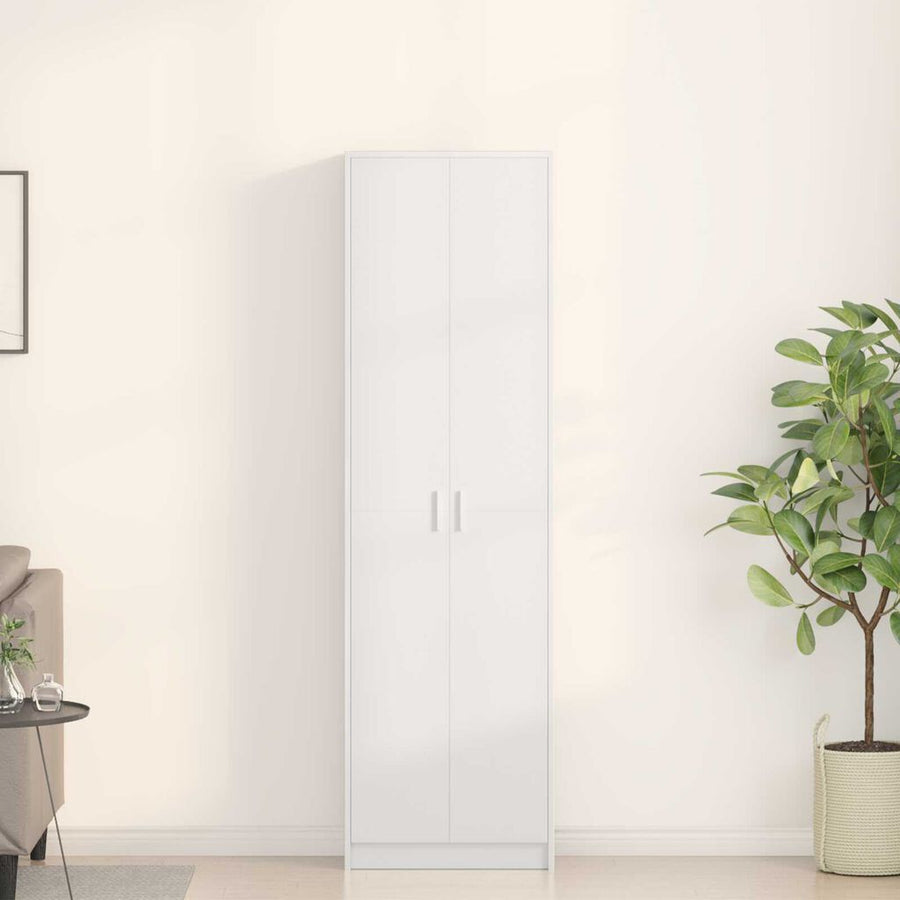 Kledingkast 55x25x189 cm wit kunststof spaanplaat