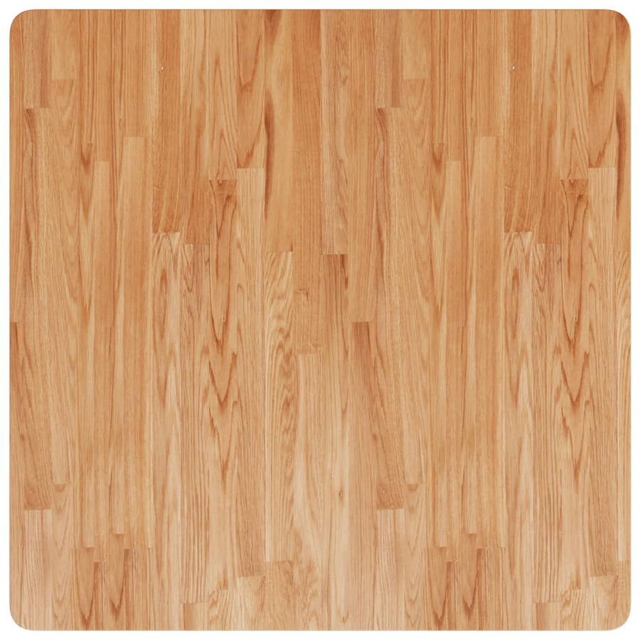Tabletop square 80x80x1.5cm solid oak light brown