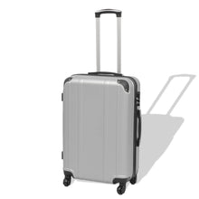 Hard-shell spinner luggage set silver 4-piece