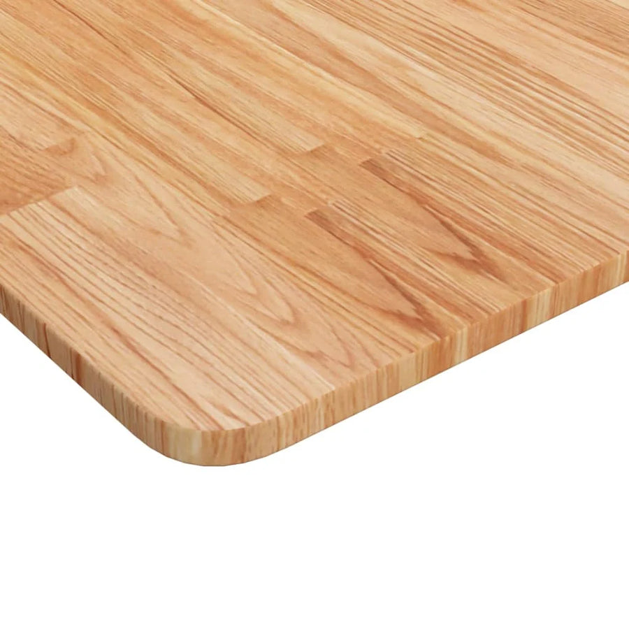 Tabletop square 80x80x1.5cm solid oak light brown