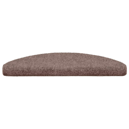 Stair Mats Self-Adhesive 5 pieces 65x21x4 cm light brown Semicircle Large