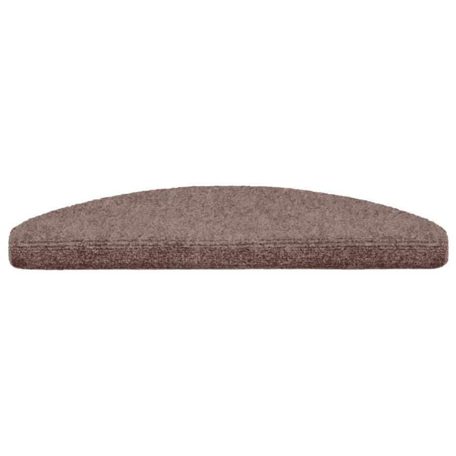 Stair Mats Self-Adhesive 5 pieces 65x21x4 cm light brown Semicircle Large