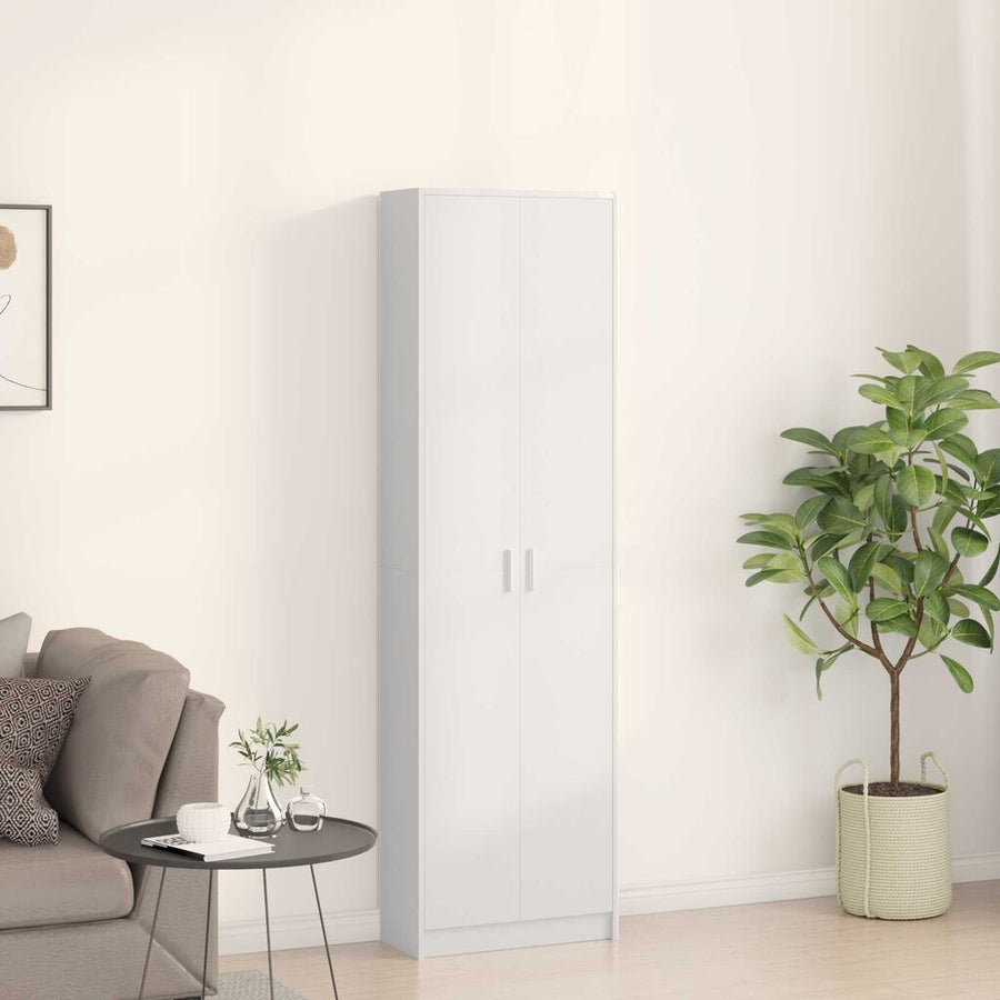 Kledingkast 55x25x189 cm wit kunststof spaanplaat