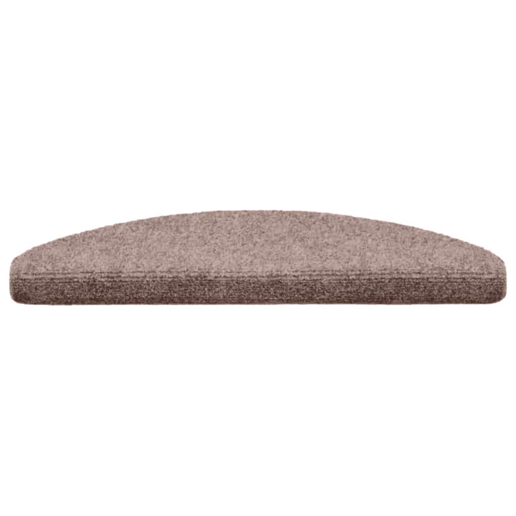 Stair Mats Self-Adhesive 30 pieces 65x21x4 cm light brown Semicircular Large