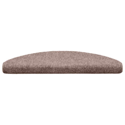 Stair Mats Self-Adhesive 30 pieces 65x21x4 cm light brown Semicircular Large