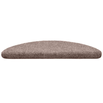 Stair Mats Self-Adhesive 30 pcs 56x17x3 cm light brown Semicircular