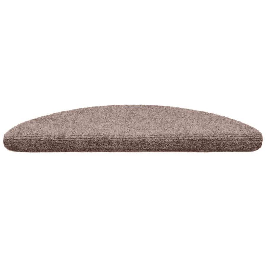 Stair Mats Self-Adhesive 30 pcs 56x17x3 cm light brown Semicircular