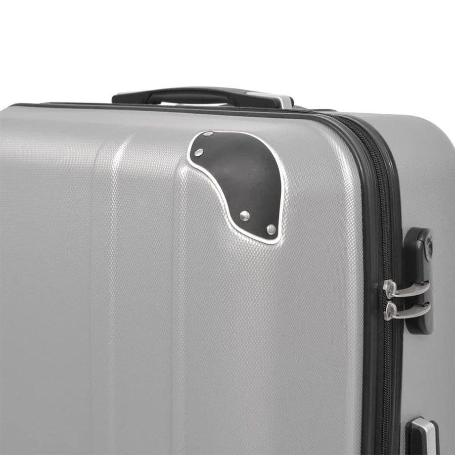 Hard-shell spinner luggage set silver 4-piece