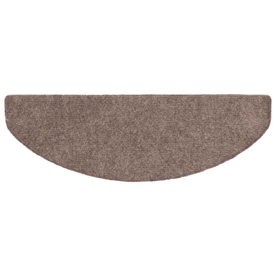 Stair Mats Self-Adhesive 5 pieces 65x21x4 cm light brown Semicircle Large