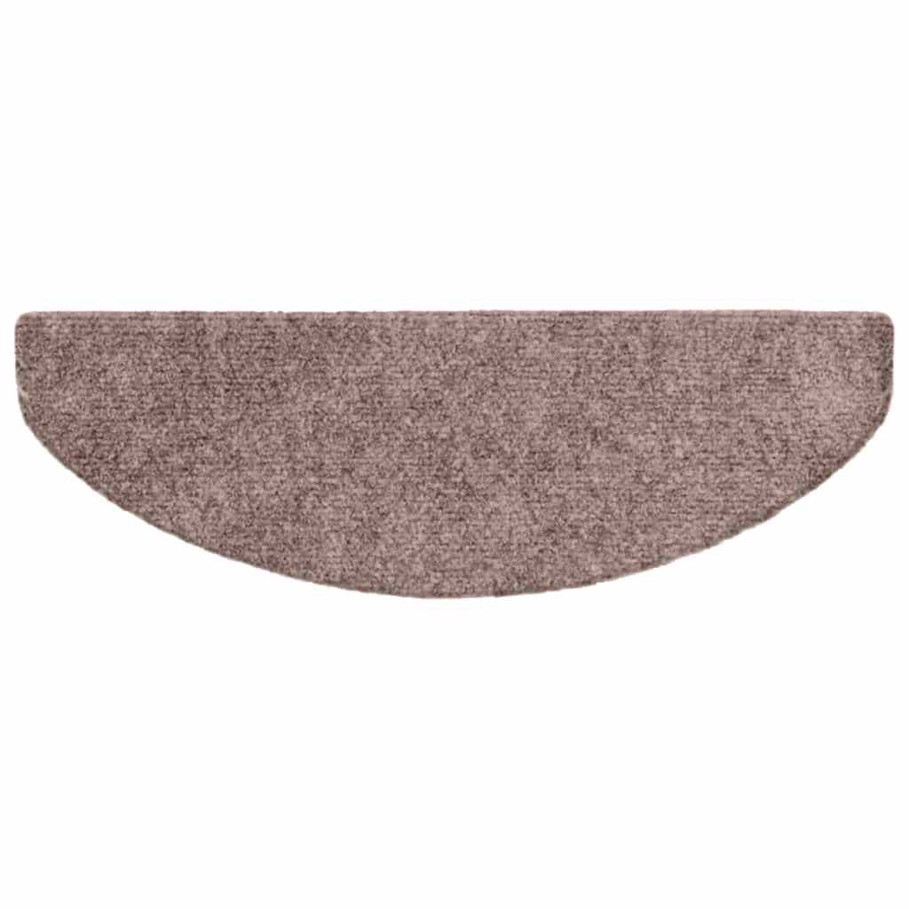 Stair Mats Self-Adhesive 30 pieces 65x21x4 cm light brown Semicircular Large