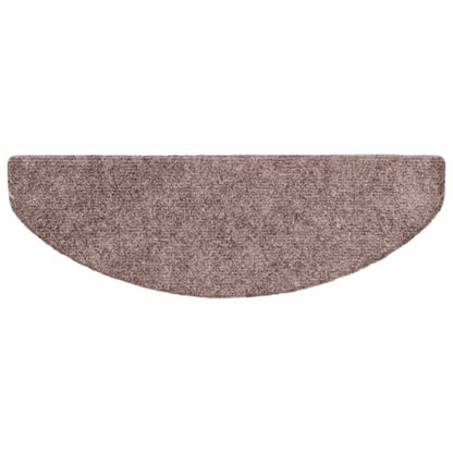Stair Mats Self-Adhesive 30 pieces 65x21x4 cm light brown Semicircular Large
