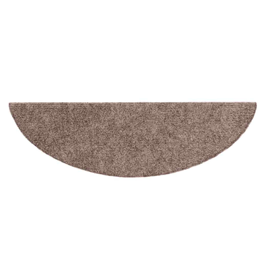 Stair Mats Self-Adhesive 30 pcs 56x17x3 cm light brown Semicircular