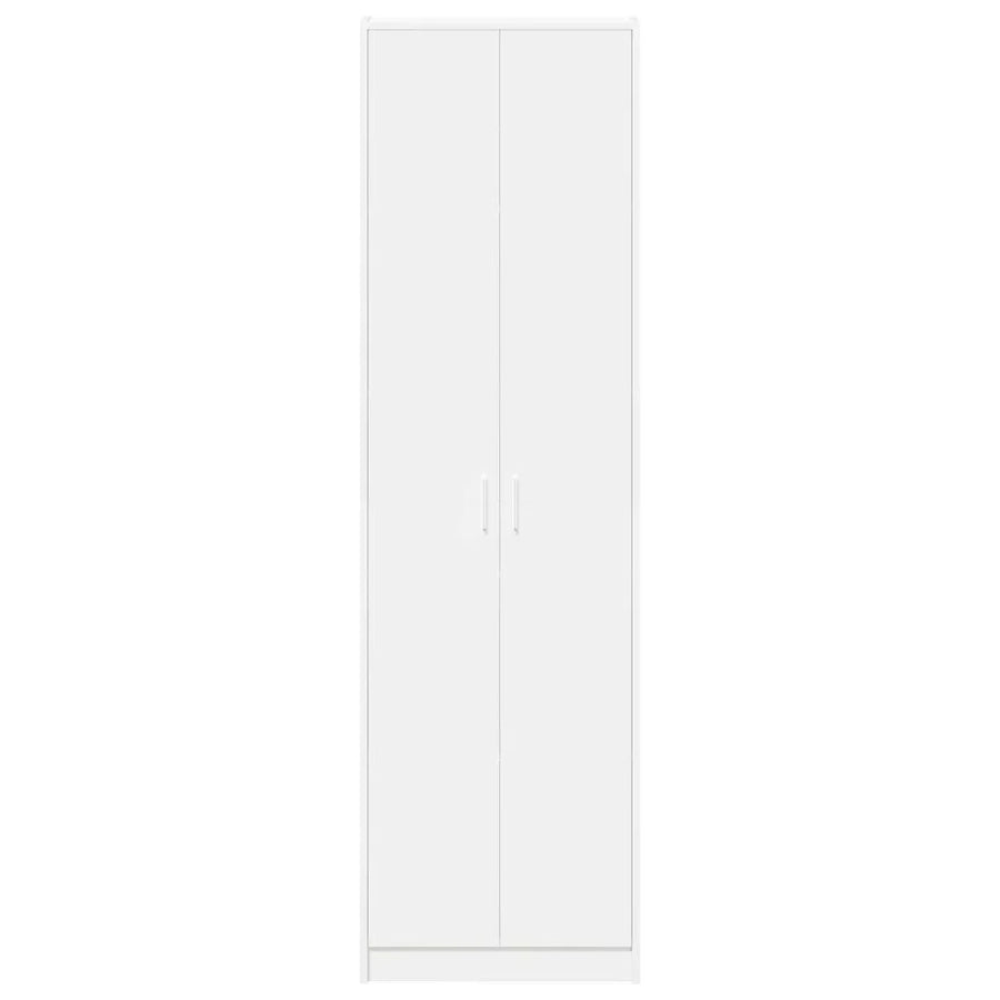 Kledingkast 55x25x189 cm wit kunststof spaanplaat