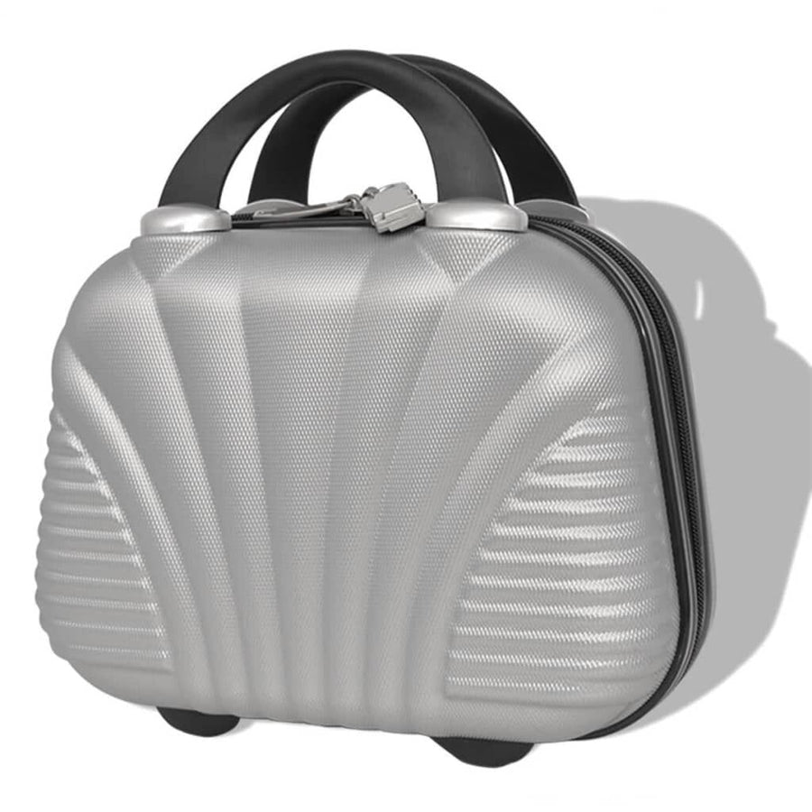 Hard-shell spinner luggage set silver 4-piece