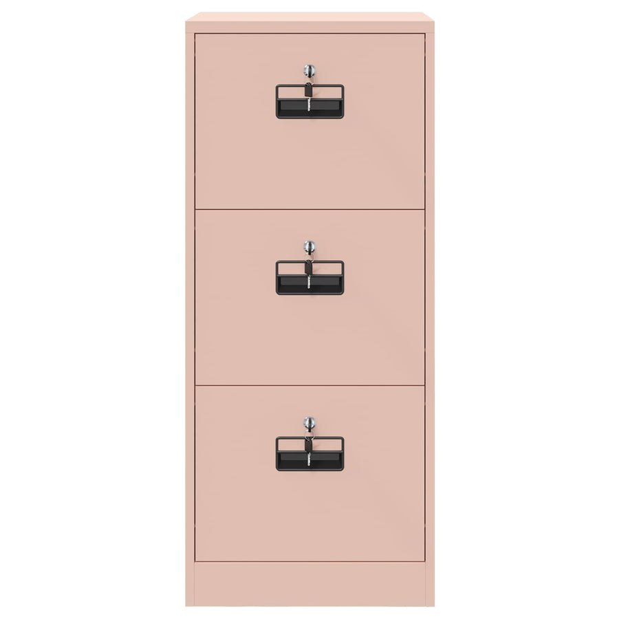 Filing Cabinet Pink 45.5 x 50 x 106.5 cm Cold Rolled Steel