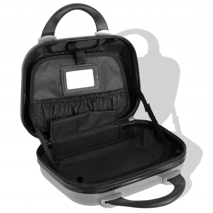 Hard-shell spinner luggage set silver 4-piece