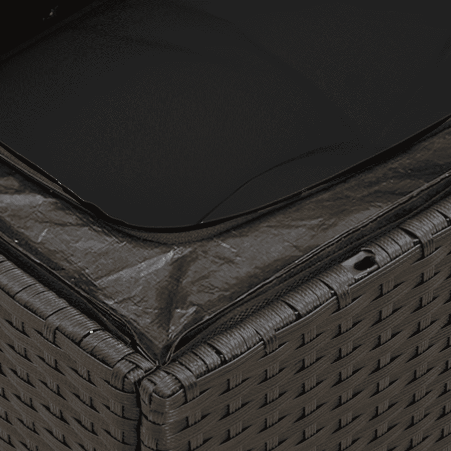 Loungeset 10-delig poly rattan zwart