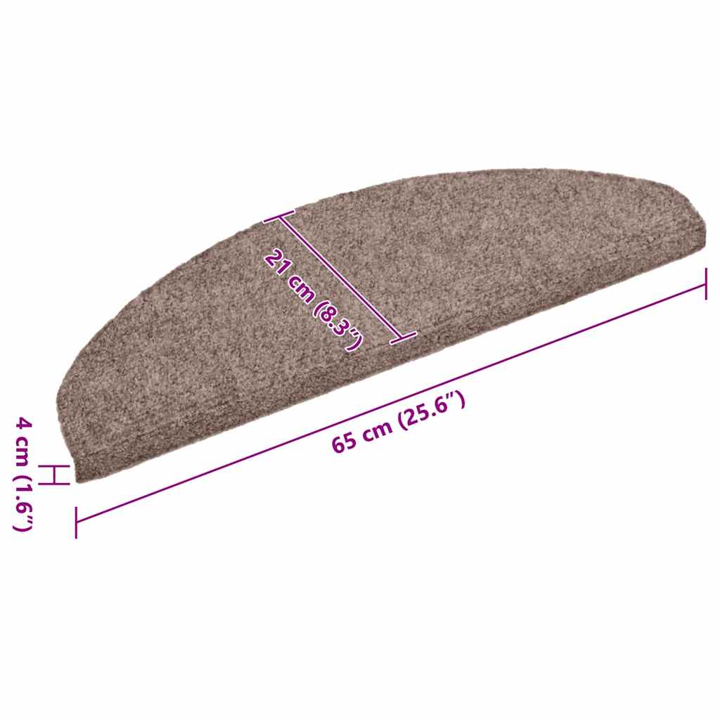 Trapmatten 20 stuks 65x21x4 cm lichtbruin
