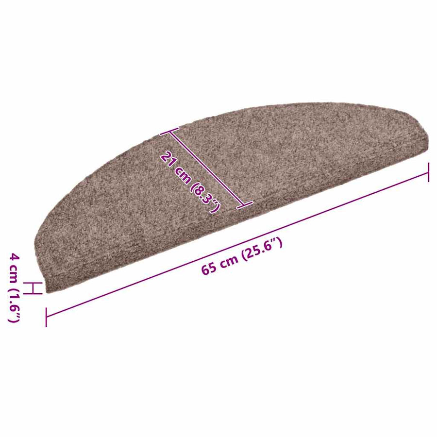 Trapmatten 20 stuks 65x21x4 cm lichtbruin