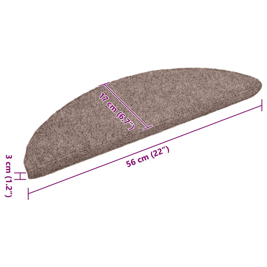 Trapmatten 20 stuks 56x17x3 cm lichtbruin