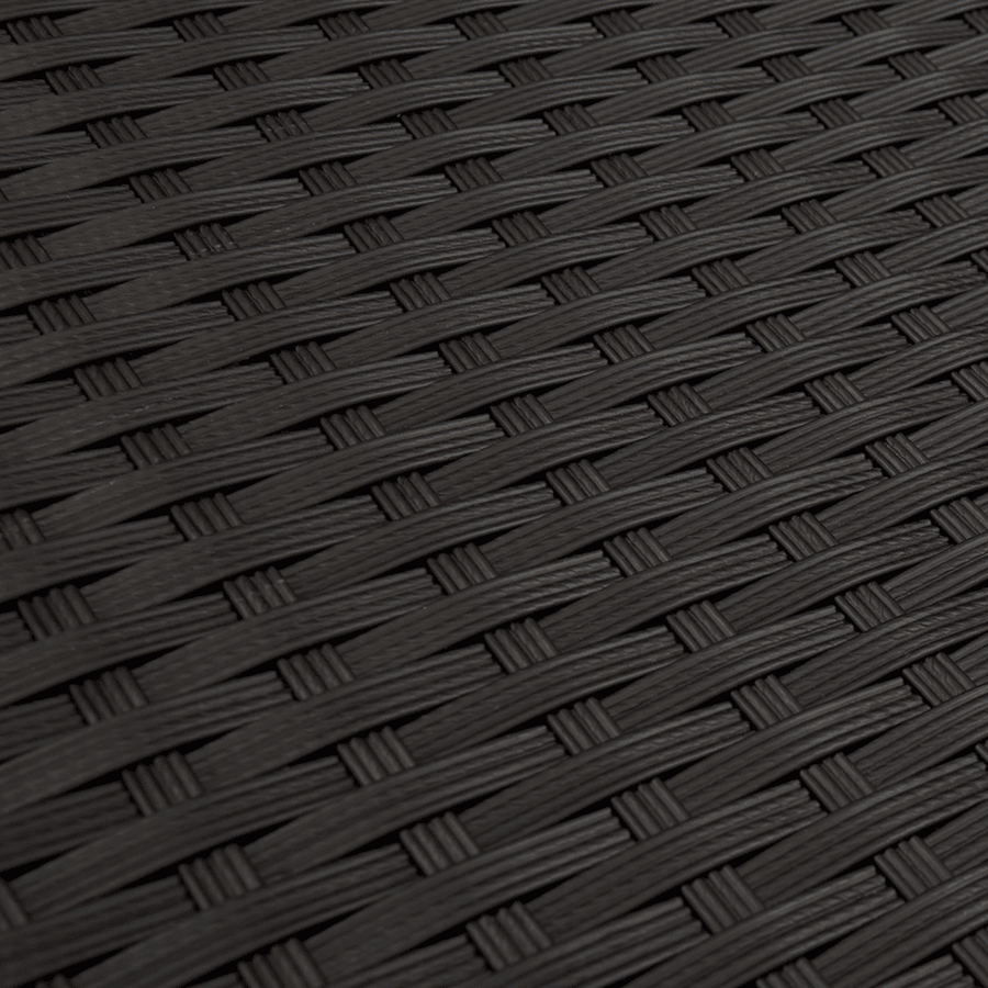 Loungeset 10-delig poly rattan zwart