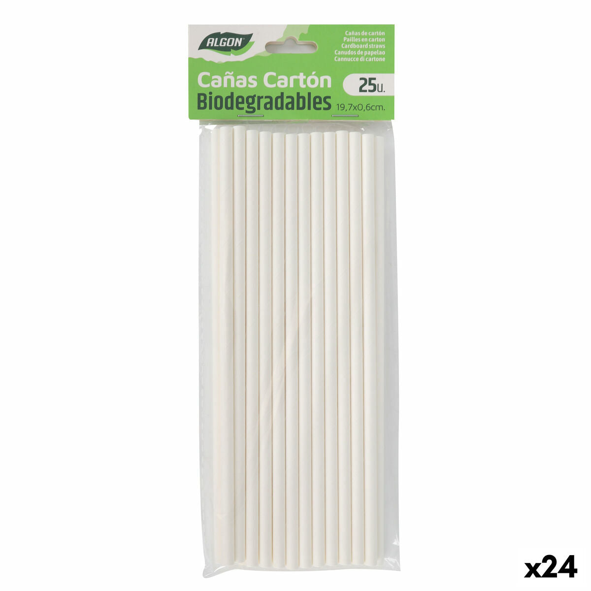 Algon Herbruikbaar Drinkriet Algon 19,7 X 0,6 Cm 25 Onderdelen 24 Stuks