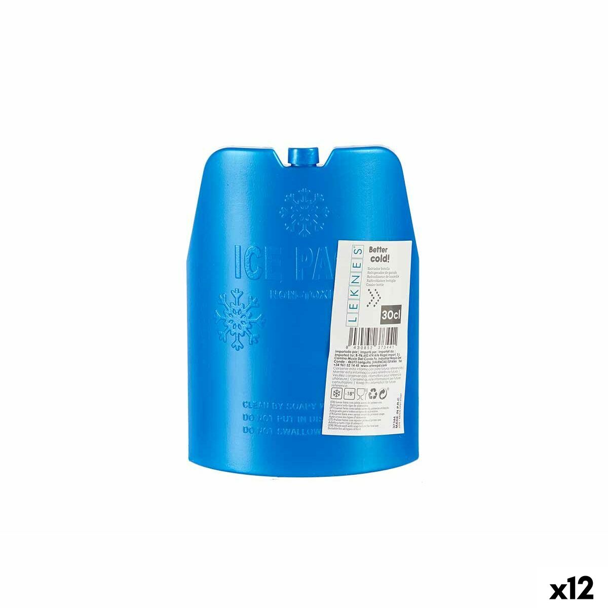 Leknes Wijnfleskoeler Leknes Tk22300 Blauw Polyethyleen 300 Ml 12 X 17 X 4,5 Cm (12 Stuks)