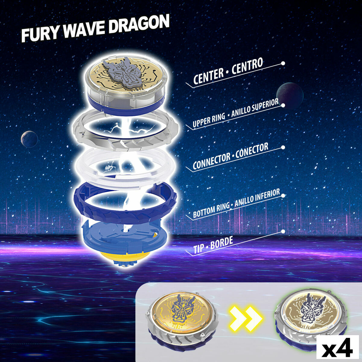 Infinity Nado Draaiende Tol Infinity Nado (4 Stuks)