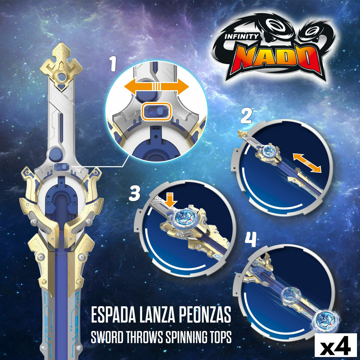 Infinity Nado Draaiende Tol Infinity Nado (4 Stuks)