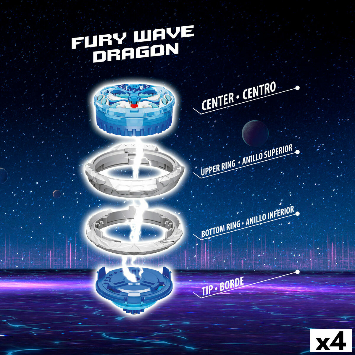 Infinity Nado Draaiende Tol Infinity Nado (4 Stuks)