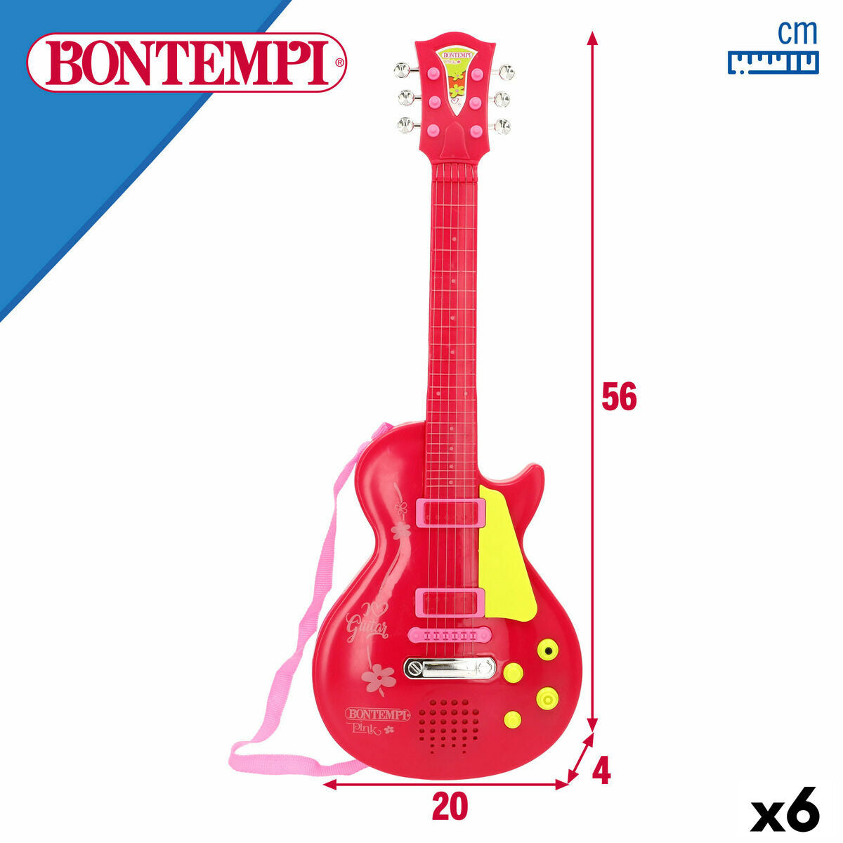 Bontempi Kindergitaar Bontempi 20 X 56 X 4 Cm (6 Stuks)
