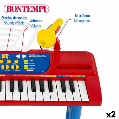 Bontempi Met Toetsenbord Met 37 Toetsen Bontempi 43 X 56 X 23 Cm (2 Stuks)