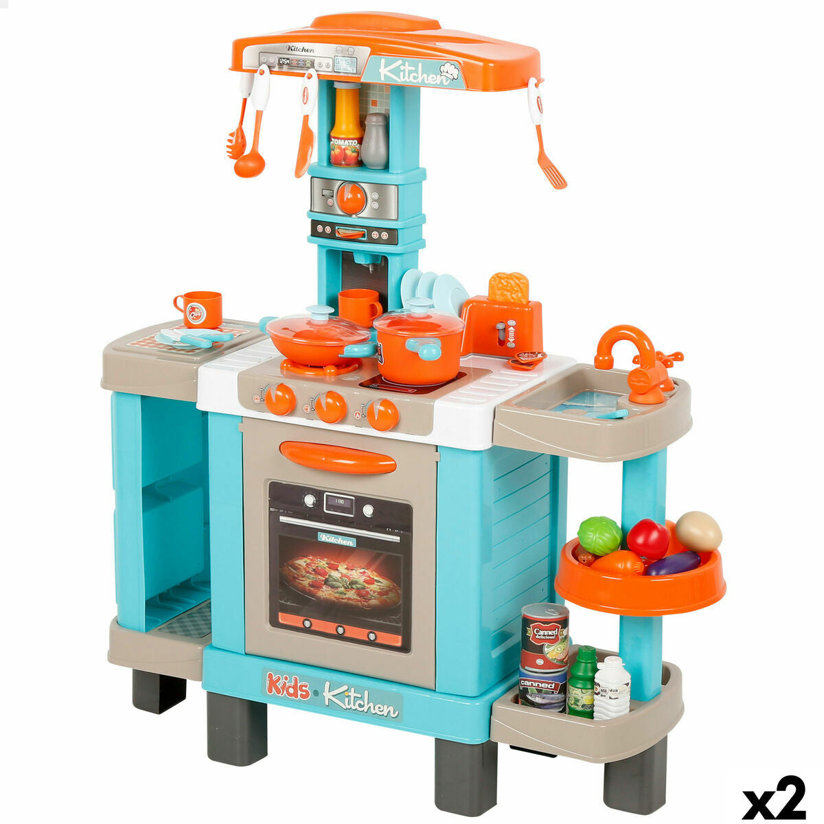 Bigbuy Kids Speelgoedkeuken 78 X 87 X 28 Cm (2 Stuks)