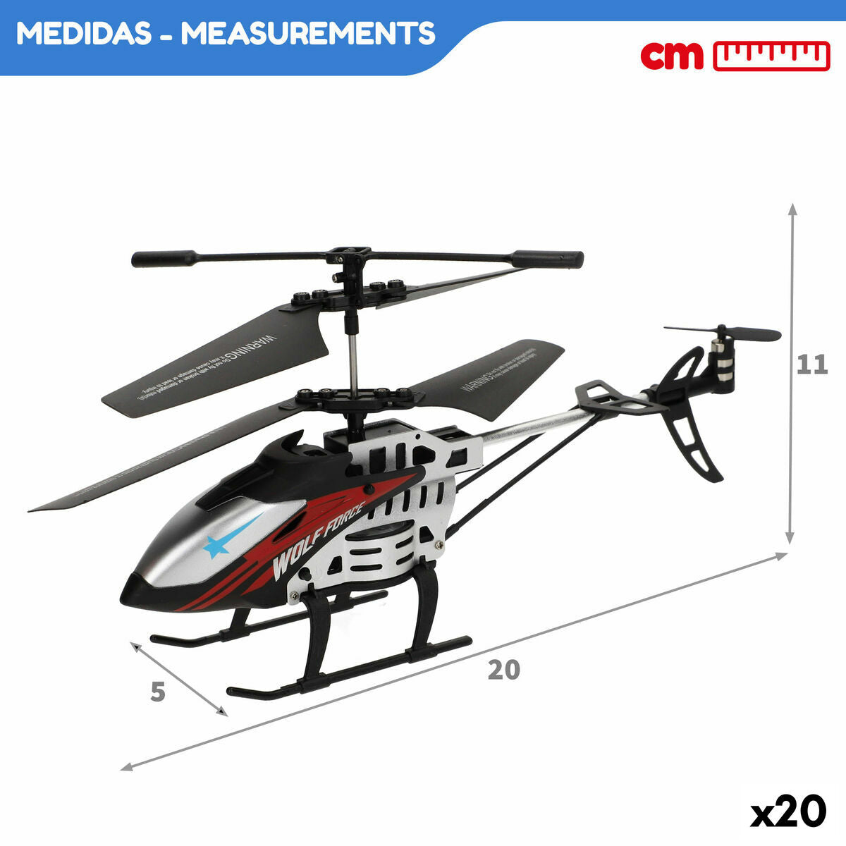 Colorbaby Helikopter Op Afstandsbediening Colorbaby (2 Stuks)
