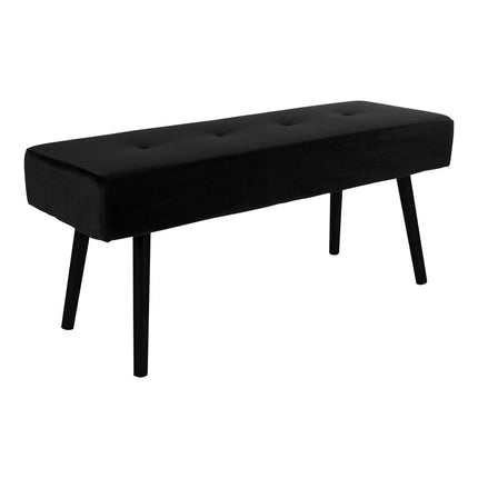 Skiby - Bench in  black velvet with black legs HN1207