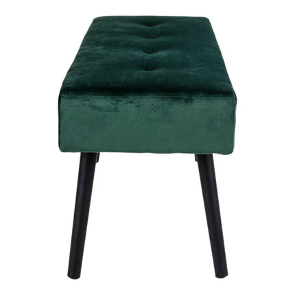 Skiby - Bench in  dark green velvet with black legs HN1206