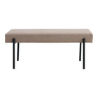 Swindon Bench - Bench, stone with black legs, 100x36x42,5 cm, HN1231