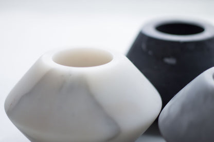 Marmer Theelicht Marmer Geo 12 x 7 cm