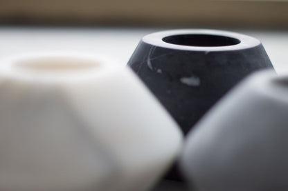 Marmer Theelicht Marmer Geo 12 x 7 cm