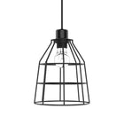 Hanglamp Jonas 20x20x28 cm zwart staal